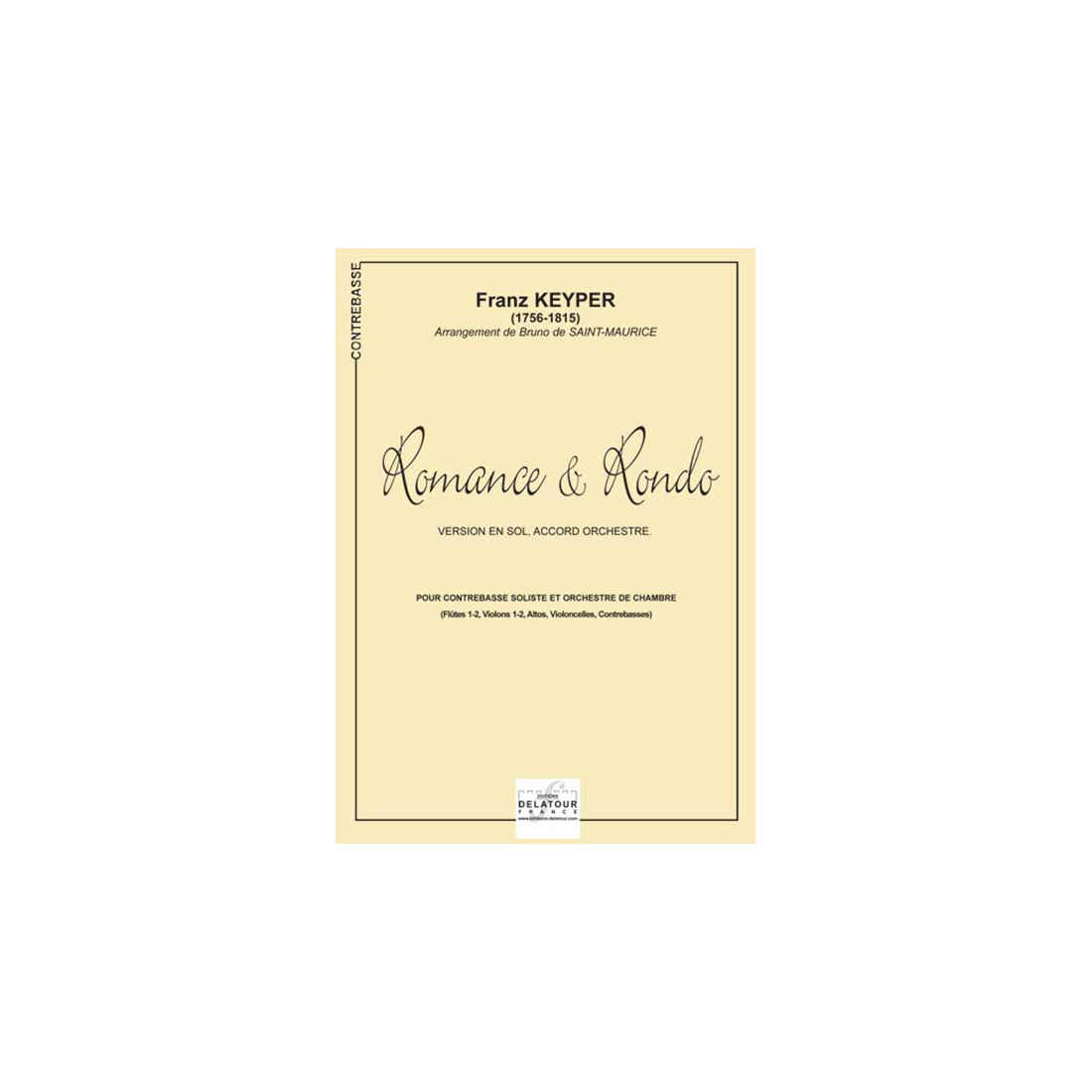 Romanze und Rondo für Kontrabass und Orchester (Version in G)