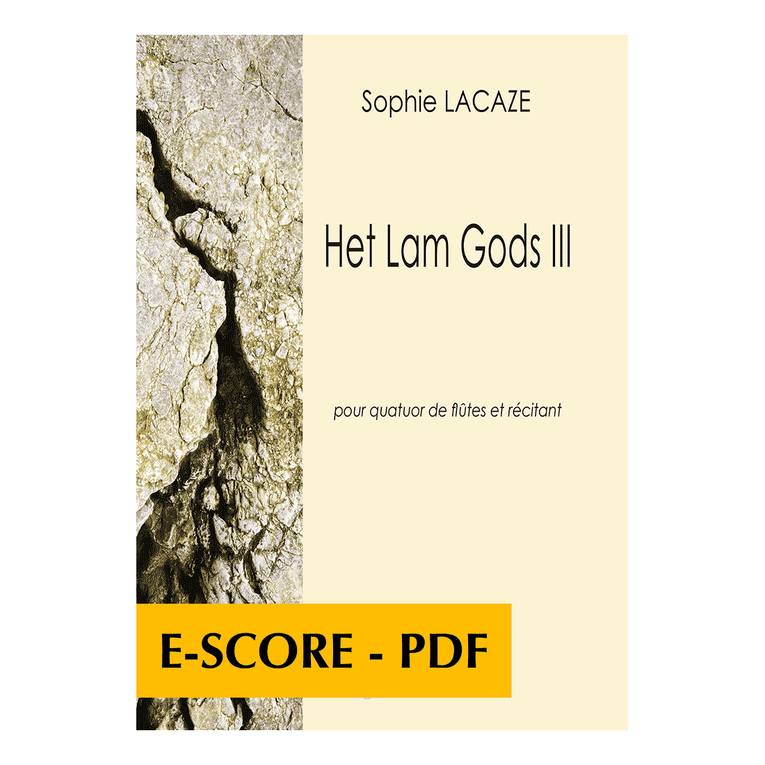 Het Lam Gods II pour quatuor de flûtes et récitant - E-score PDF