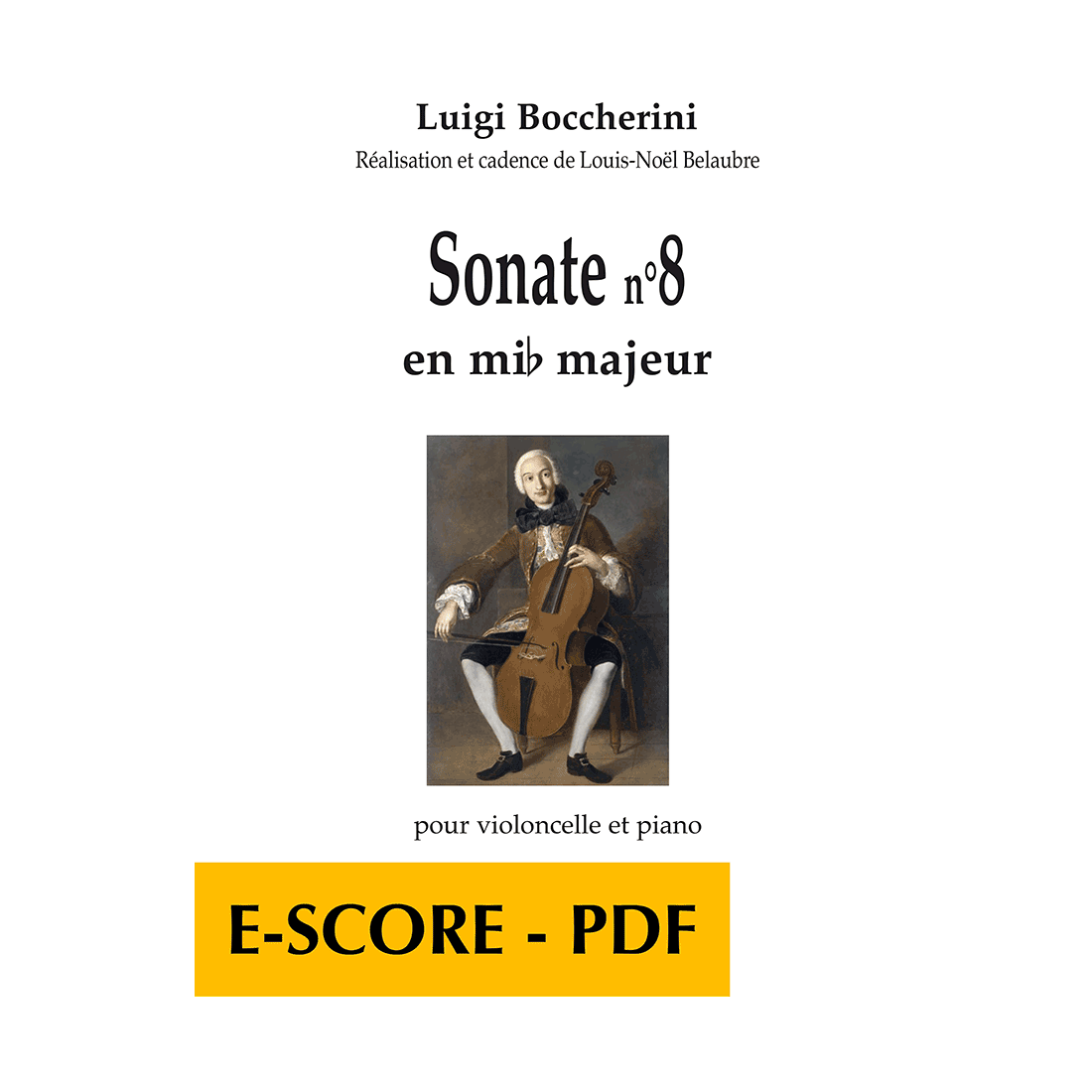 Sonate n°8 en mib majeur für Violoncello und Klavier - E-score PDF
