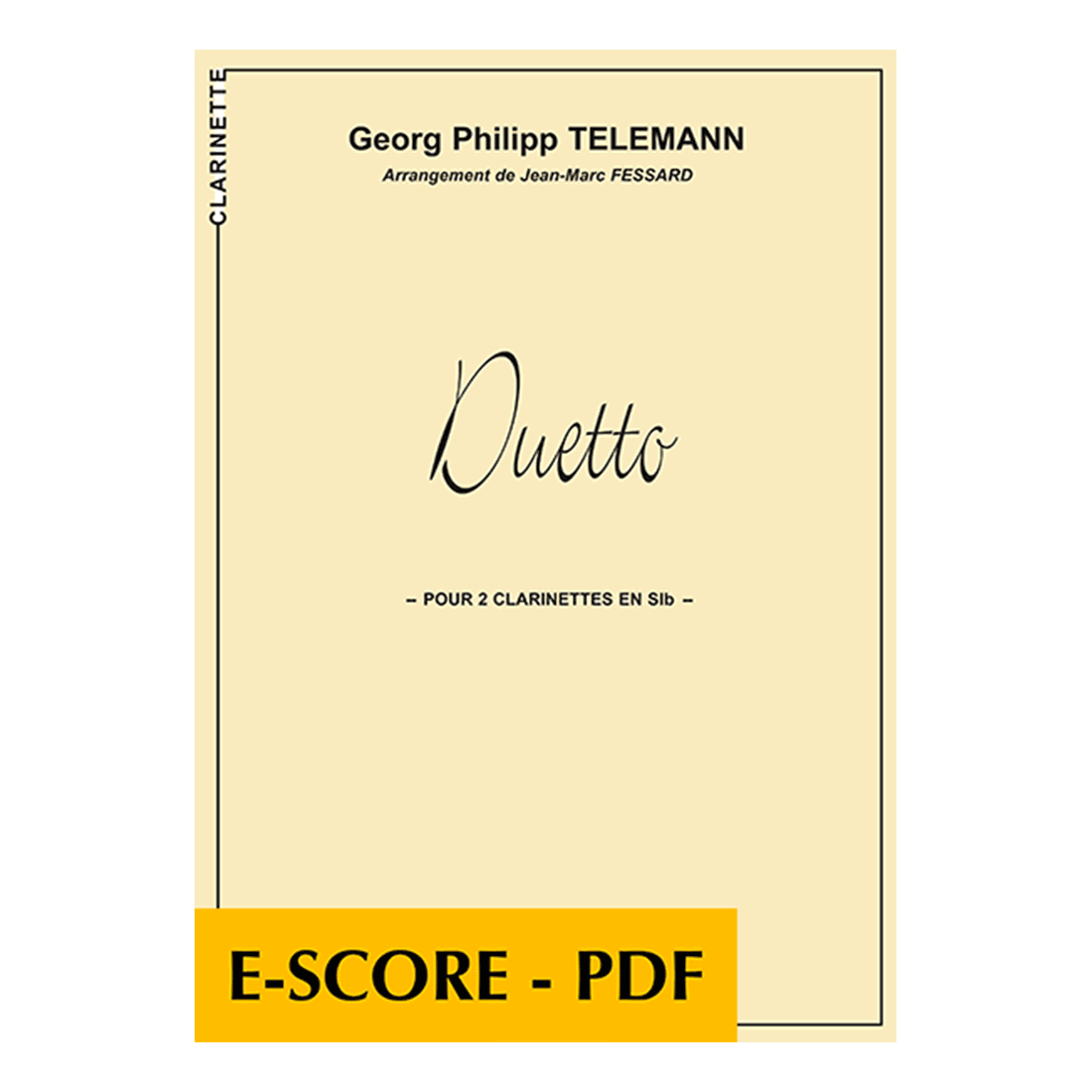 Duetto für 2 Klarinetten - E-score PDF