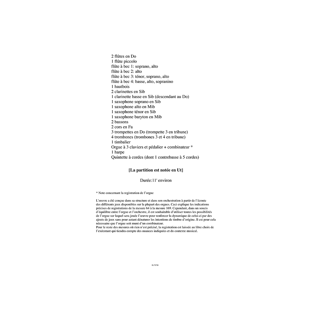 Fusion für Orchester und Orgel (FULL SCORE) - E-score PDF